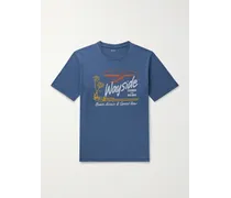 T-shirt in jersey di cotone fiammato con stampa Wayside