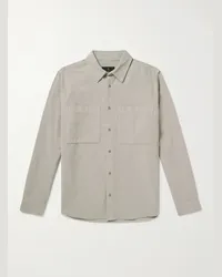 Belstaff Camicia in velluto a coste di cotone tinta in capo Foundry Grigio