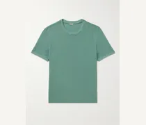 Incotex T-shirt slim-fit in IceCotton piqué Verde