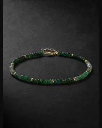 JIA JIA Bracciale in oro con perline di smeraldi Verde