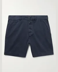 Alex Mill Shorts a gamba dritta in twill di cotone Blu