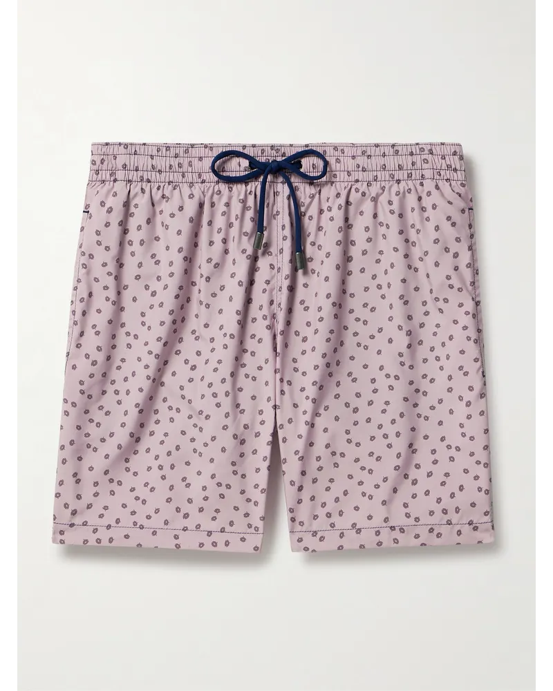 Canali Shorts da mare medi a gamba dritta con stampa floreale Rosa