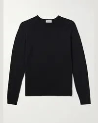 John Smedley Pullover slim-fit in cotone Sea Island Hatfield Nero