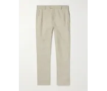 Pantaloni a gamba affusolata in lino Affonso