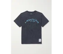 T-shirt in jersey di cotone biologico MothTech™ effetto consumato con logo