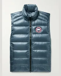 Canada Goose Piumino smanicato slim-fit in nylon ripstop riciclato trapuntato Crofton Blu