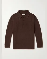 SSAM Polo in cashmere spazzolato Marrone