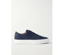 Moncler Sneakers in camoscio con ricamo Monclub Blu