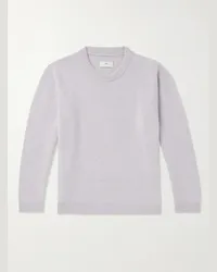 SSAM Pullover in cashmere spazzolato Viola