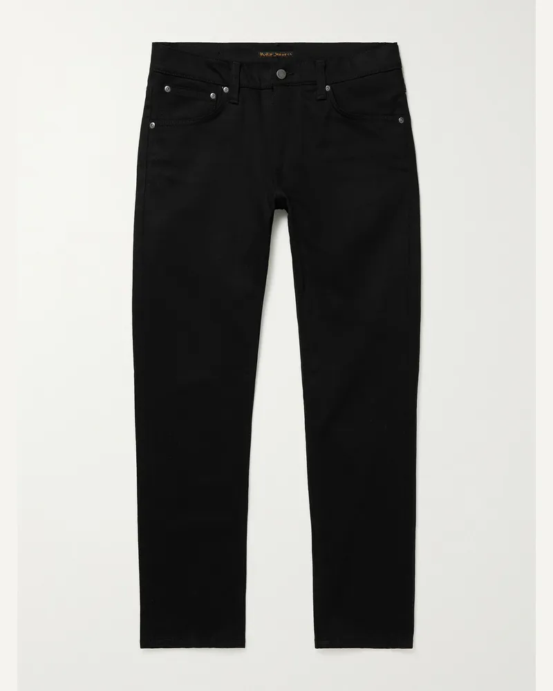 Nudie Jeans Jeans slim-fit in denim biologico Lean Dean Nero