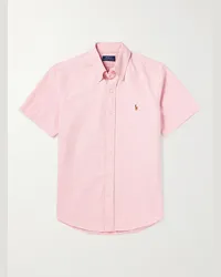 Ralph Lauren Camicia slim-fit in cotone Oxford con logo ricamato e collo button-down Rosa