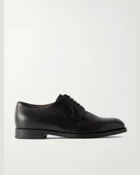 Ermenegildo Zegna Scarpe derby in pelle pieno fiore New Classic Flex Nero