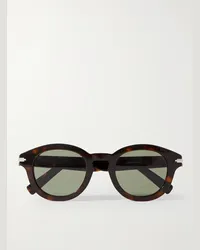 Dior Occhiali da sole in acetato con montatura rotonda DiorBlackSuit R5I Tartarugato