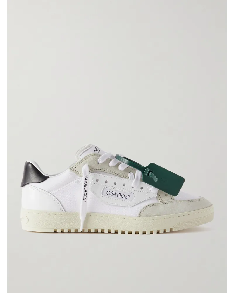 OFF-WHITE Sneakers in tela, camoscio e pelle 5.0 Bianco