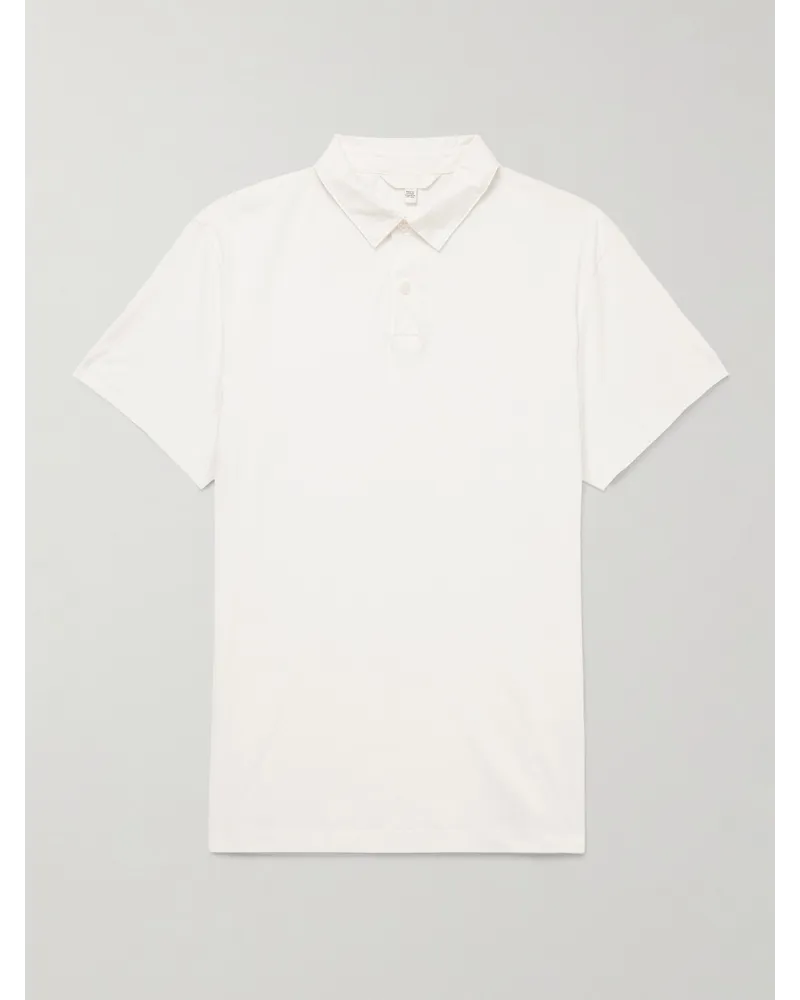 Club Monaco Polo in jersey di cotone Sea Island Bianco