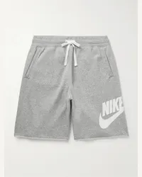 Nike Shorts a gamba dritta in jersey di misto cotone con coulisse e logo Club Alumni Grigio