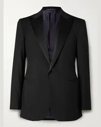 Ralph Lauren Giacca da smoking slim-fit in lana con finiture in raso Gregory Nero