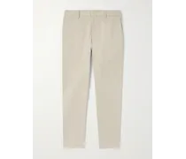 Pantaloni chino a gamba affusolata in twill di misto cotone biologico