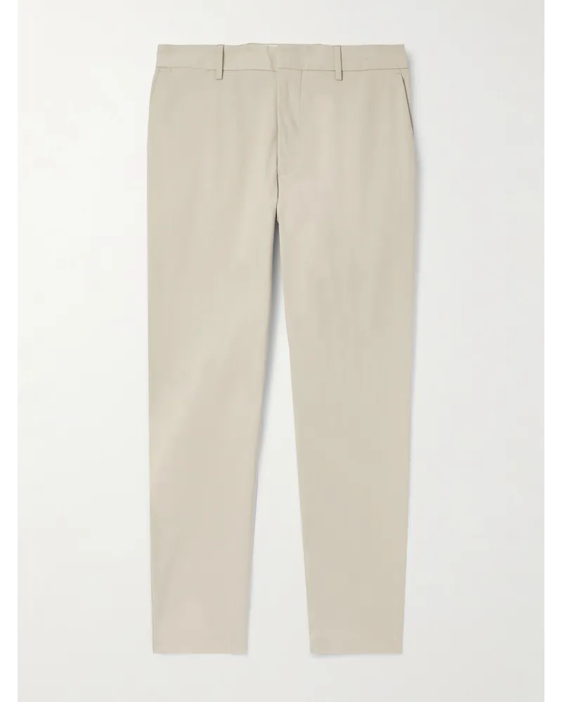 Paul Smith Pantaloni chino a gamba affusolata in twill di misto cotone biologico Neutri