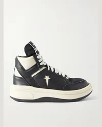 Rick Owens Converse Sneakers alte in pelle pieno fiore TURBOWPN Nero