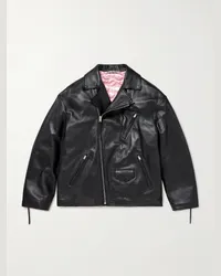 Acne Studios Giacca biker in pelle Nero