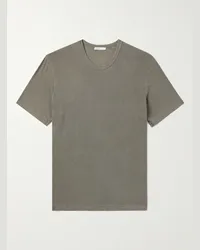 James Perse T-shirt in jersey di cotone pettinato Verde