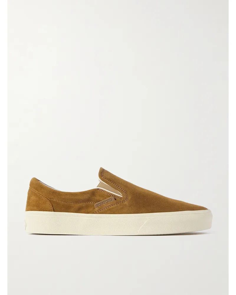 Tom Ford Sneakers slip-on in camoscio Jude Neutri