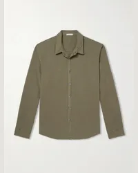 James Perse Camicia in popeline di cotone Verde