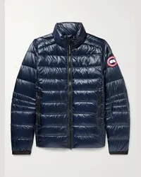 Canada Goose Piumino slim-fit in nylon ripstop riciclato trapuntato Crofton Blu