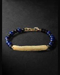 ELHANATI Bracciale in oro con Mezuzah, lapislazzuli e spinelli Oro