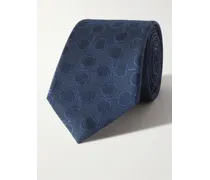 Cravatta in seta jacquard con Morsetto, 7,5 cm