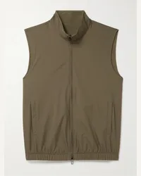 Loro Piana Gilet reversibile in lana vergine Super Wish® e shell Storm System Marrone