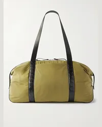 Bottega Veneta Borsone in shell con finiture in pelle Verde