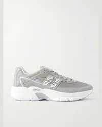 Givenchy Sneakers in camoscio, mesh e pelle con logo applicato NFNTY-52 Grigio