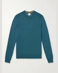 Paul Smith Pullover slim-fit in lana merino Blu