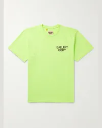 GALLERY DEPT. T-shirt in jersey di cotone con logo Verde