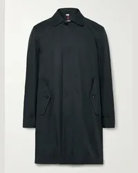 Burberry Car coat in gabardine di cotone Blu