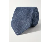 Cravatta in misto cotone e seta, 8 cm