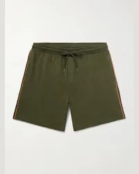 Paul Smith Shorts a gamba dritta in spugna di misto cotone con finiture in fettuccia e coulisse Verde