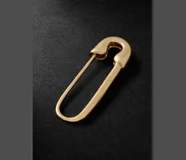 Orecchino singolo in oro Safety Pin