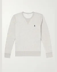 Ralph Lauren Logo-Embroidered Jersey Sweatshirt Grigio