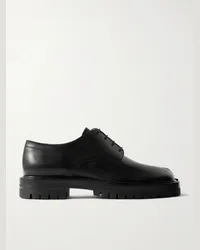 Maison Margiela Scarpe derby in pelle con taglio sulla punta Tabi Nero