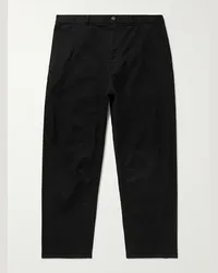 Nili Lotan Pantaloni a gamba dritta in twill di misto cotone Carpenter Nero