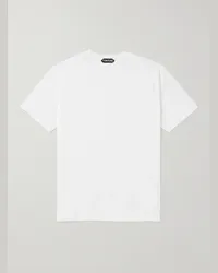 Tom Ford T-shirt slim-fit in jersey di misto lyocell e cotone Bianco