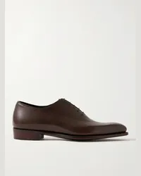 George Cleverley Scarpe Oxford in pelle Merlin Marrone