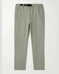 Snow Peak Pantaloni slim-fit in shell Primeflex® trapuntato con cintura Verde