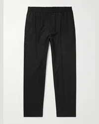 Nili Lotan Pantaloni a gamba affusolata in twill di misto cotone Lawrence Nero