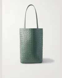 Bottega Veneta Tote bag in pelle con motivo Intrecciato Avenue Verde