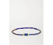14-Karat Gold, Lapis Lazuli and Bead Bracelet
