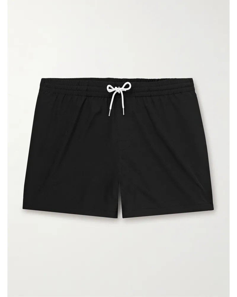 Club Monaco Shorts da mare corti a gamba dritta in tessuto riciclato Arlen Nero